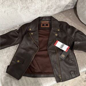 FRYE  Brown Leather Jacket